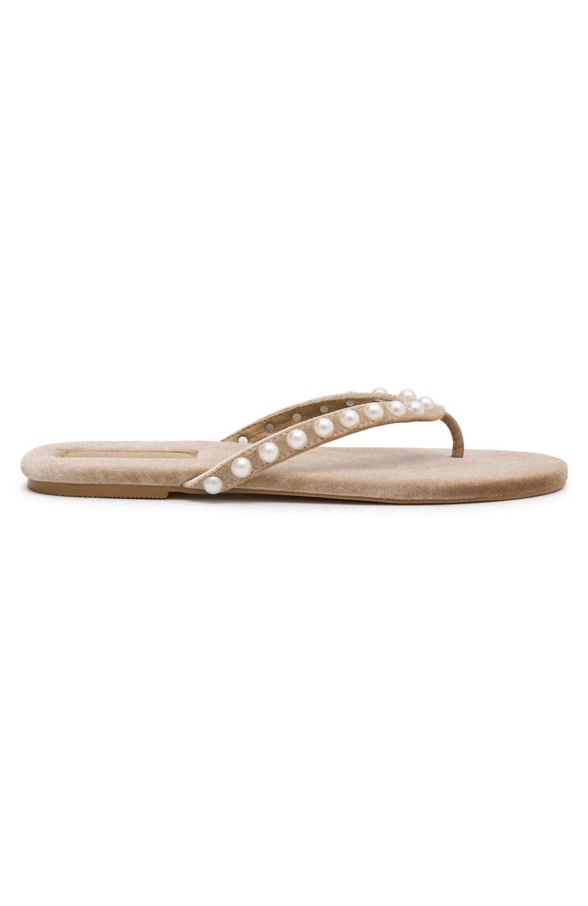 Trending Peach Thong Sandals Champagne Velvet
