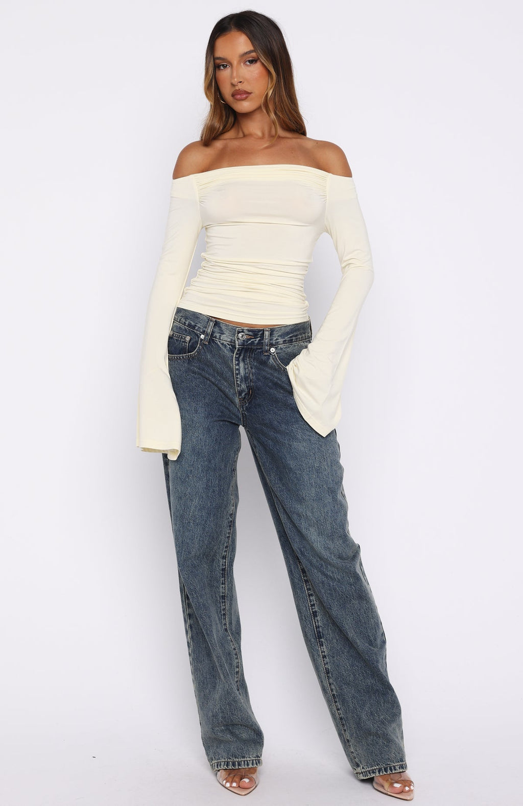 Trending Perfect Night Long Sleeve Top Cream