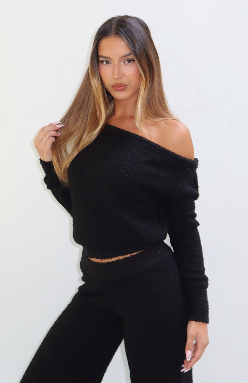 Trending Please Be Mine Knit Sweater Black