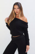 Trending Please Be Mine Knit Sweater Black