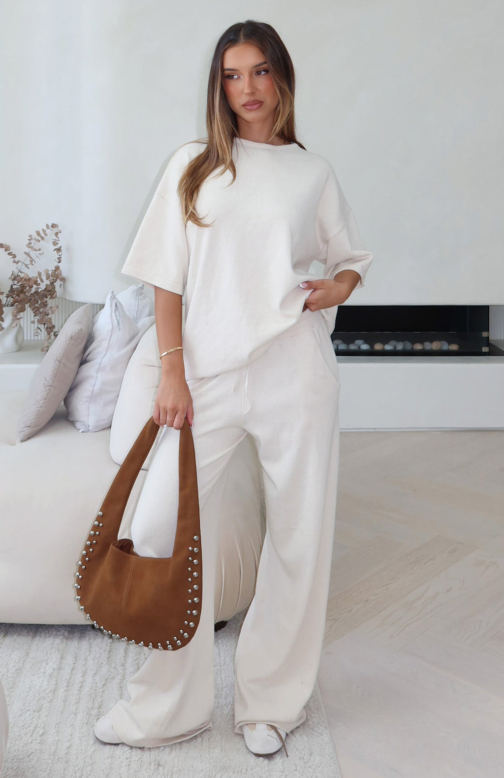 Trending Rare Catch Knit Pants Cream