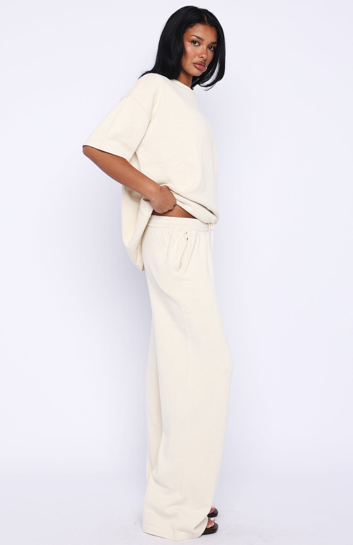 Trending Rare Catch Knit Pants Cream