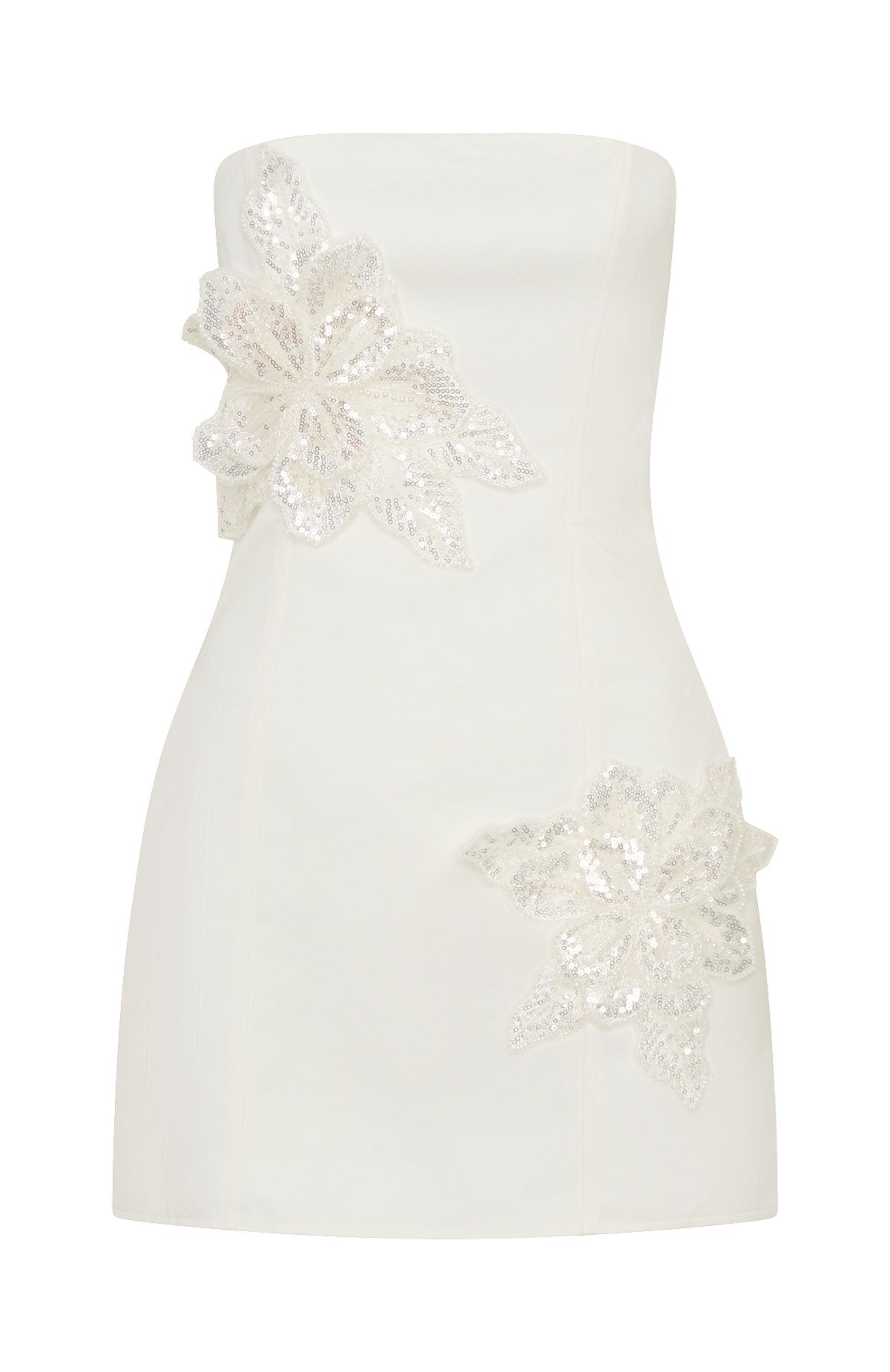 Trending Rendezvous Strapless Mini Dress Cream