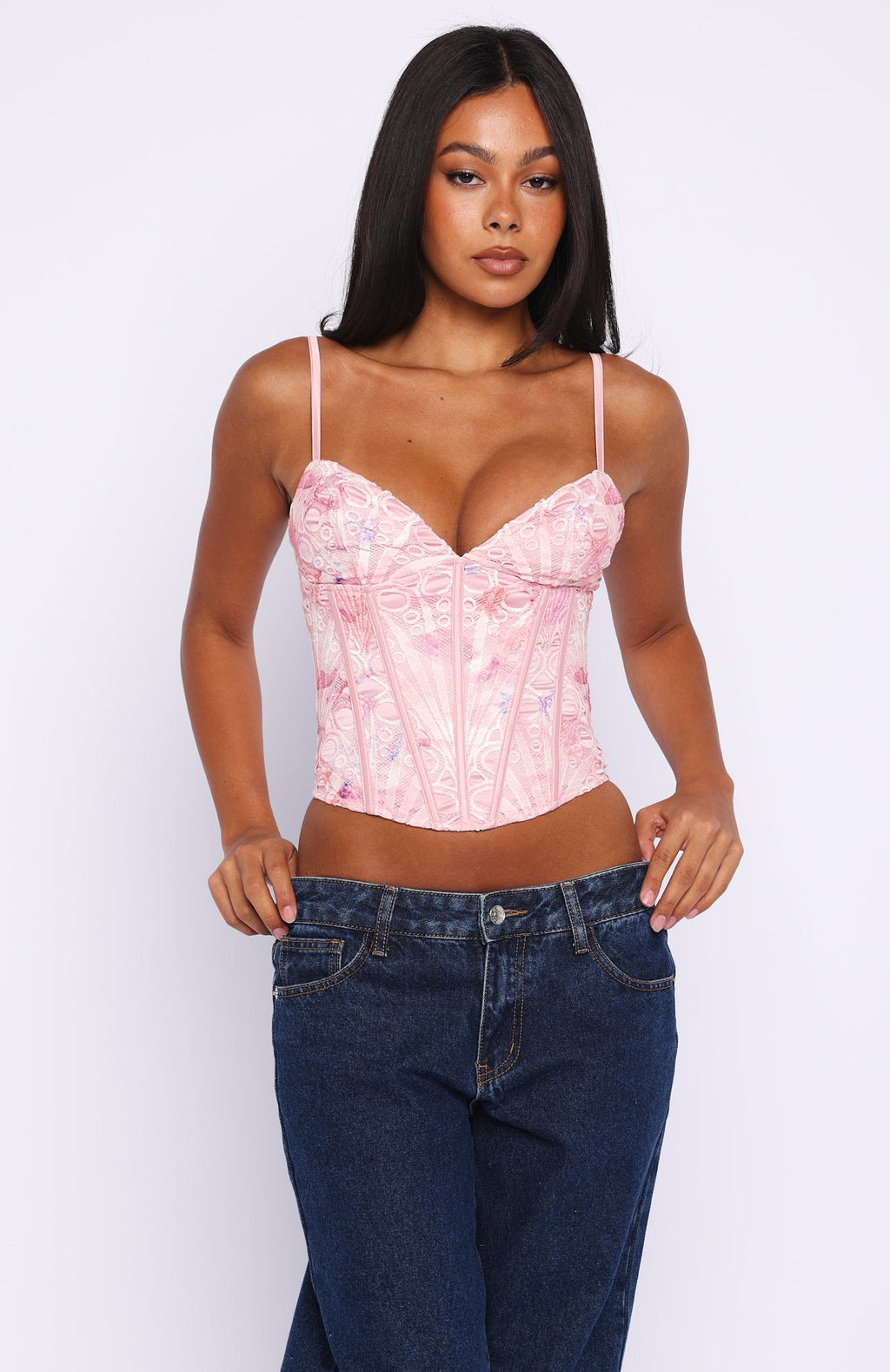 Trending Resort Getaway Bustier Pink
