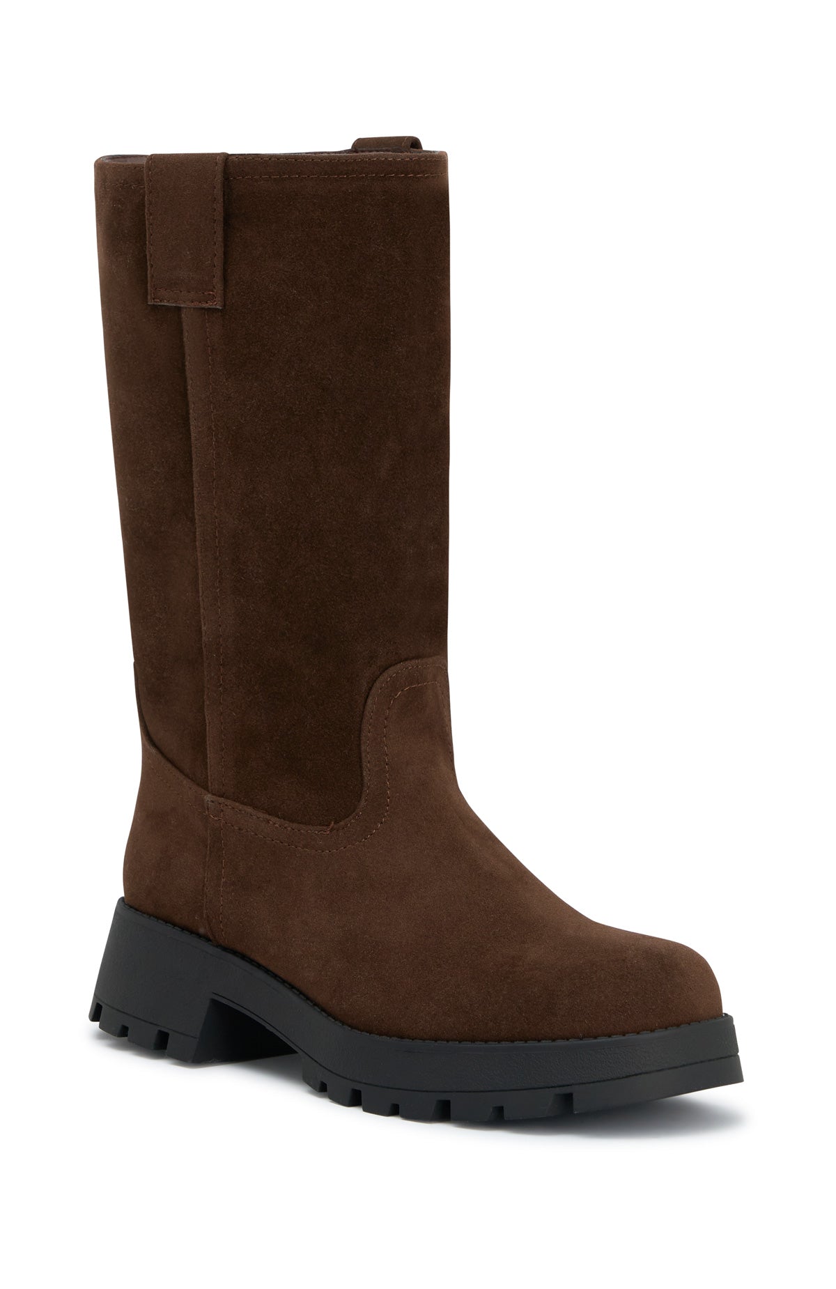 Trending Rita Boots Chocolate Faux Suede