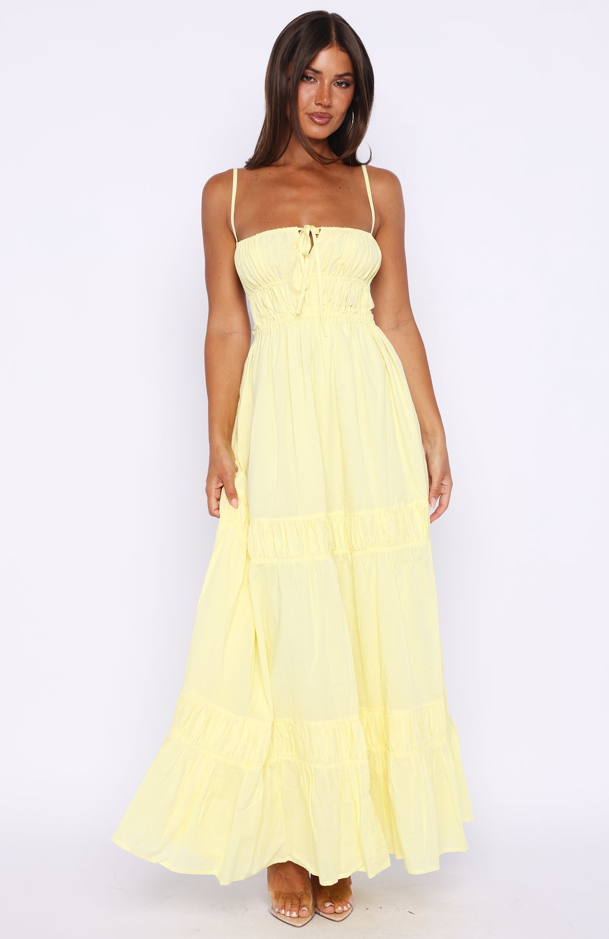 Trending Rumour Has It Maxi Dress Lemon