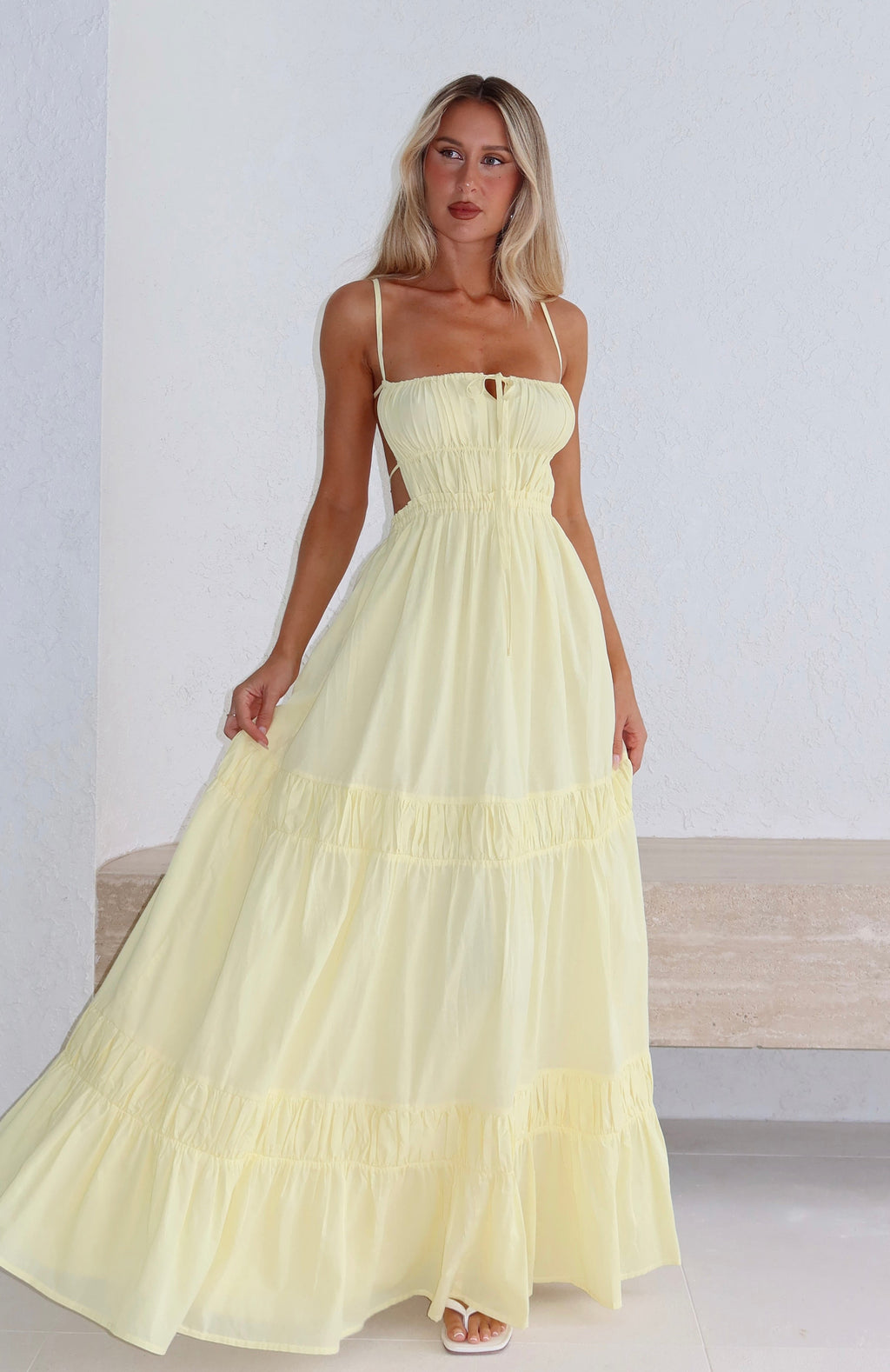 Trending Rumour Has It Maxi Dress Lemon