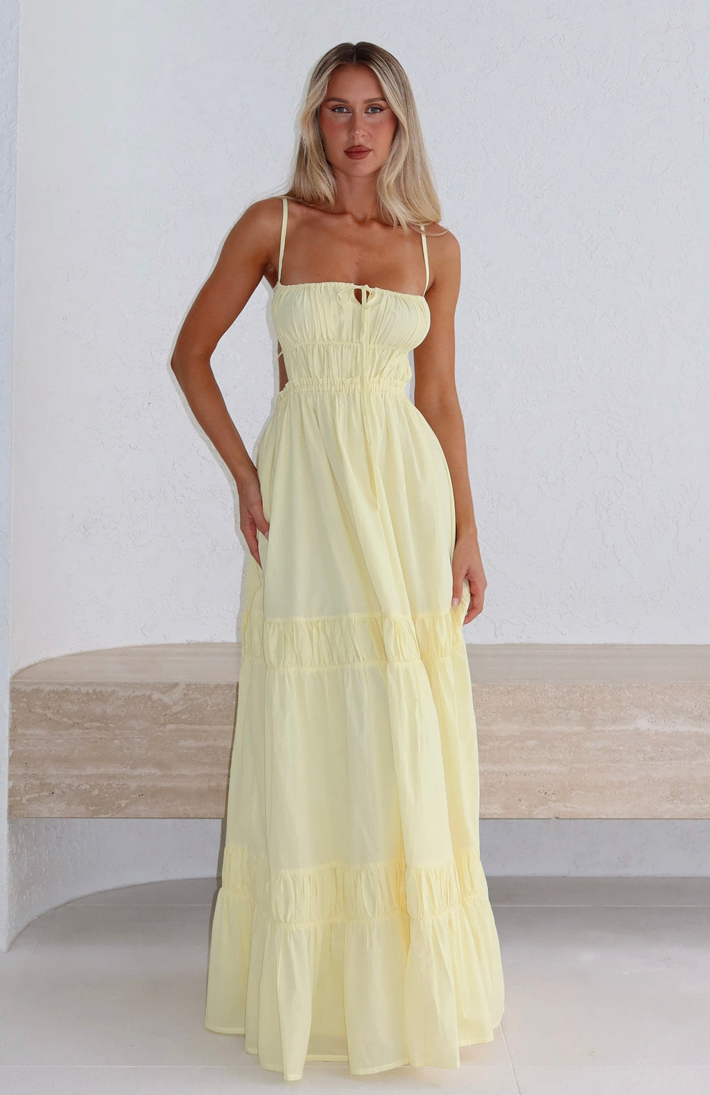 Trending Rumour Has It Maxi Dress Lemon
