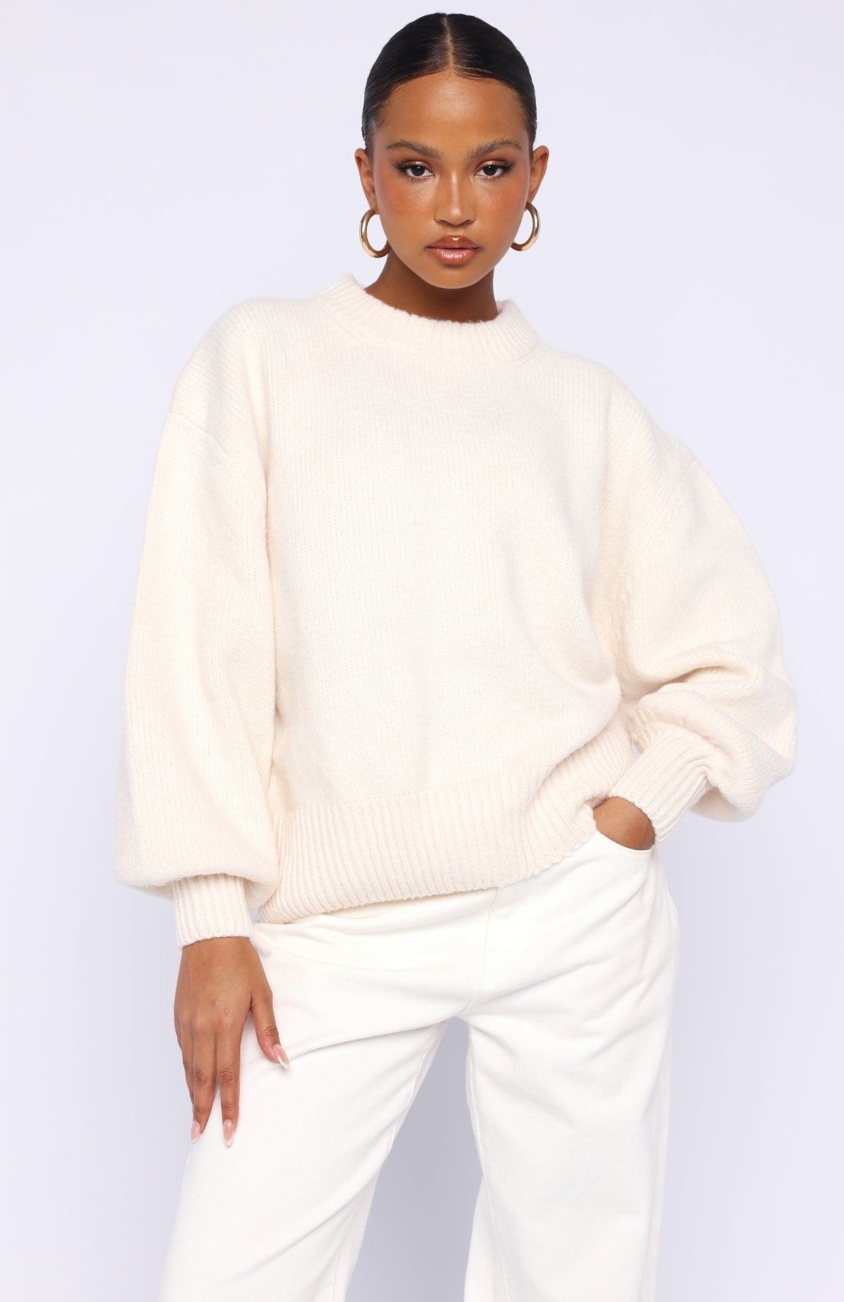 Trending Sashi Knit Sweater Winter White