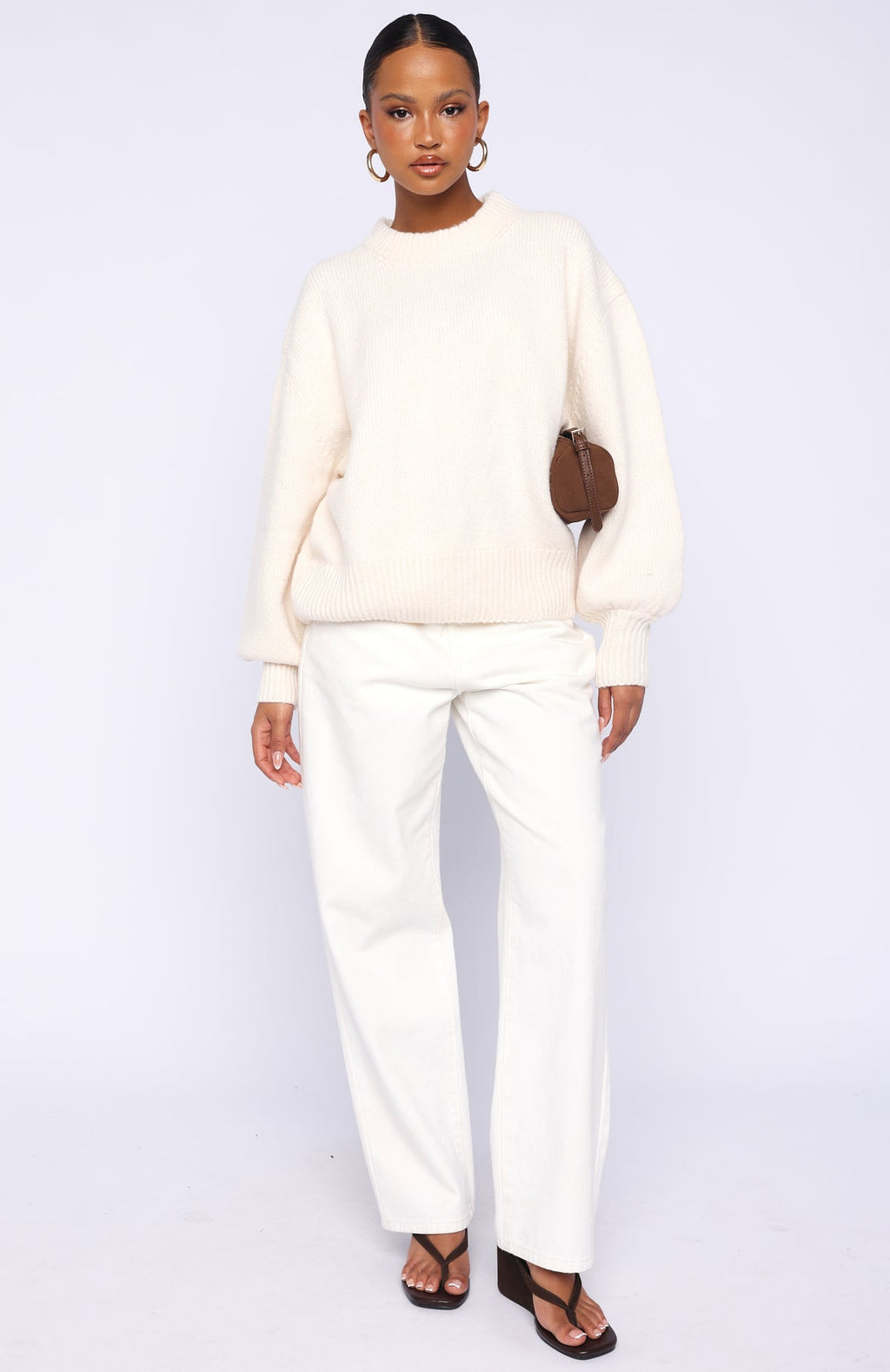 Trending Sashi Knit Sweater Winter White