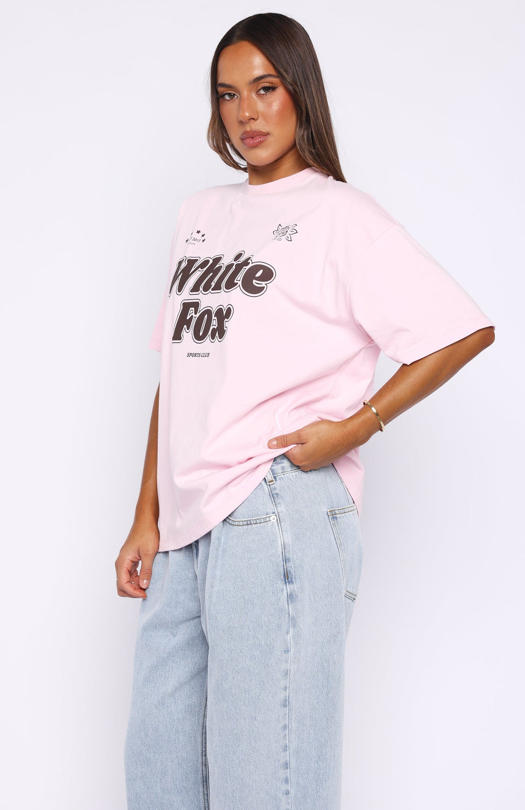 Trending Seeing Stars Oversized Tee Pink