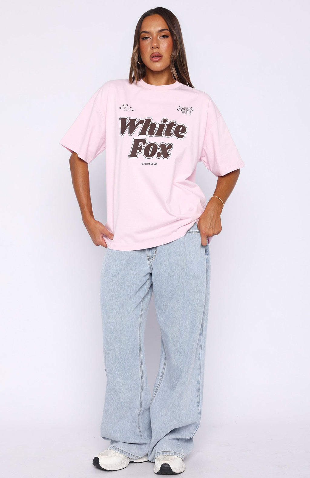 Trending Seeing Stars Oversized Tee Pink