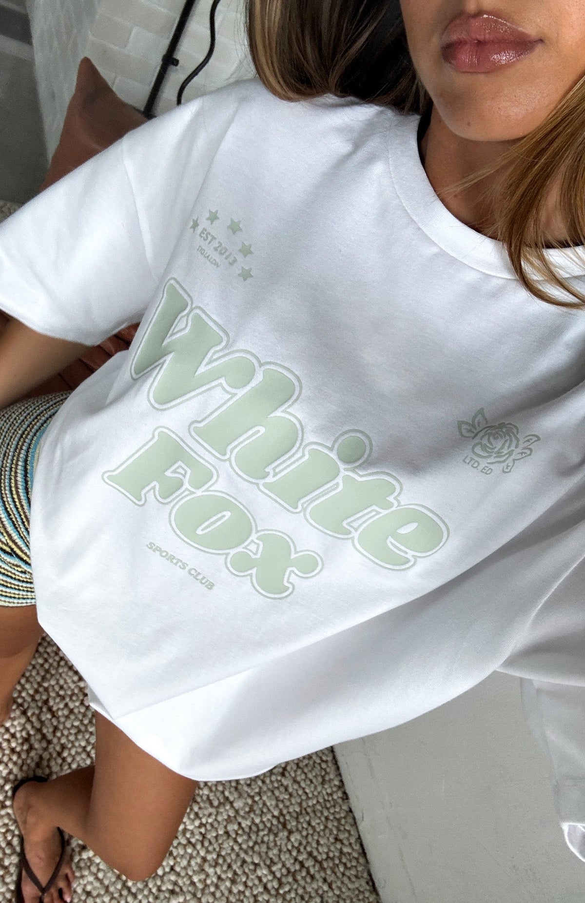 Trending Seeing Stars Oversized Tee White