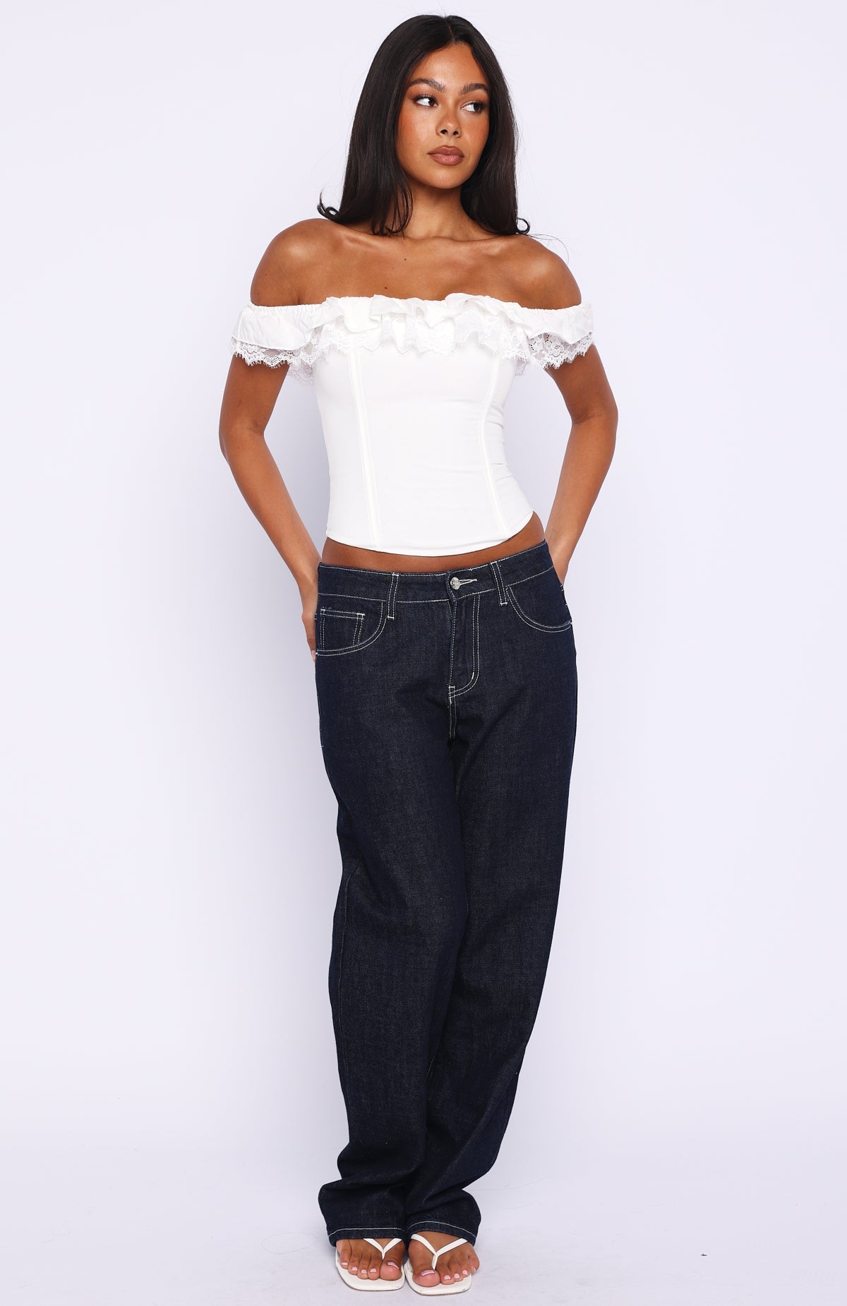 Trending Shaking Things Up Strapless Bustier White