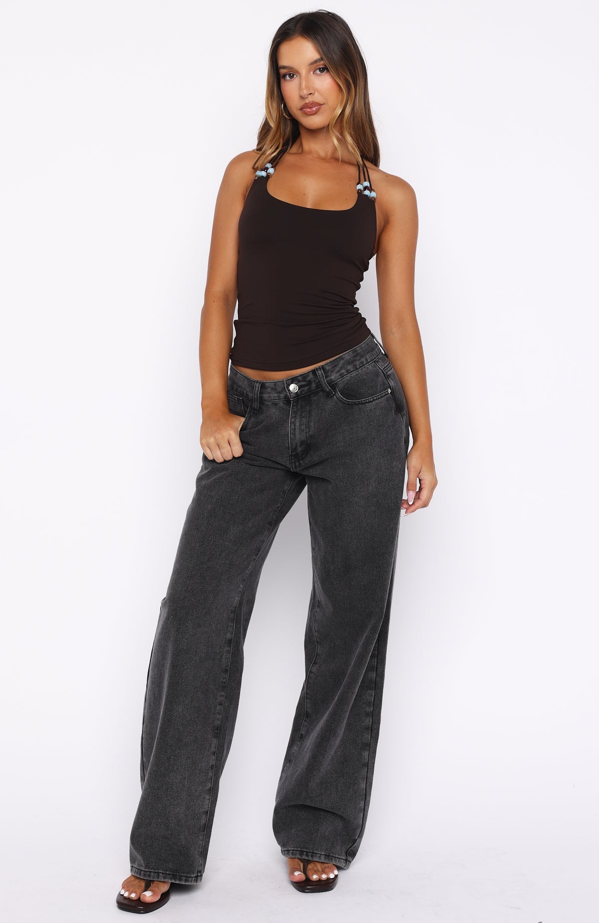 Trending Shes Got You Halter Top Chocolate