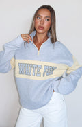 Trending Show Yourself Zip Front Sweater Dark Grey Marle