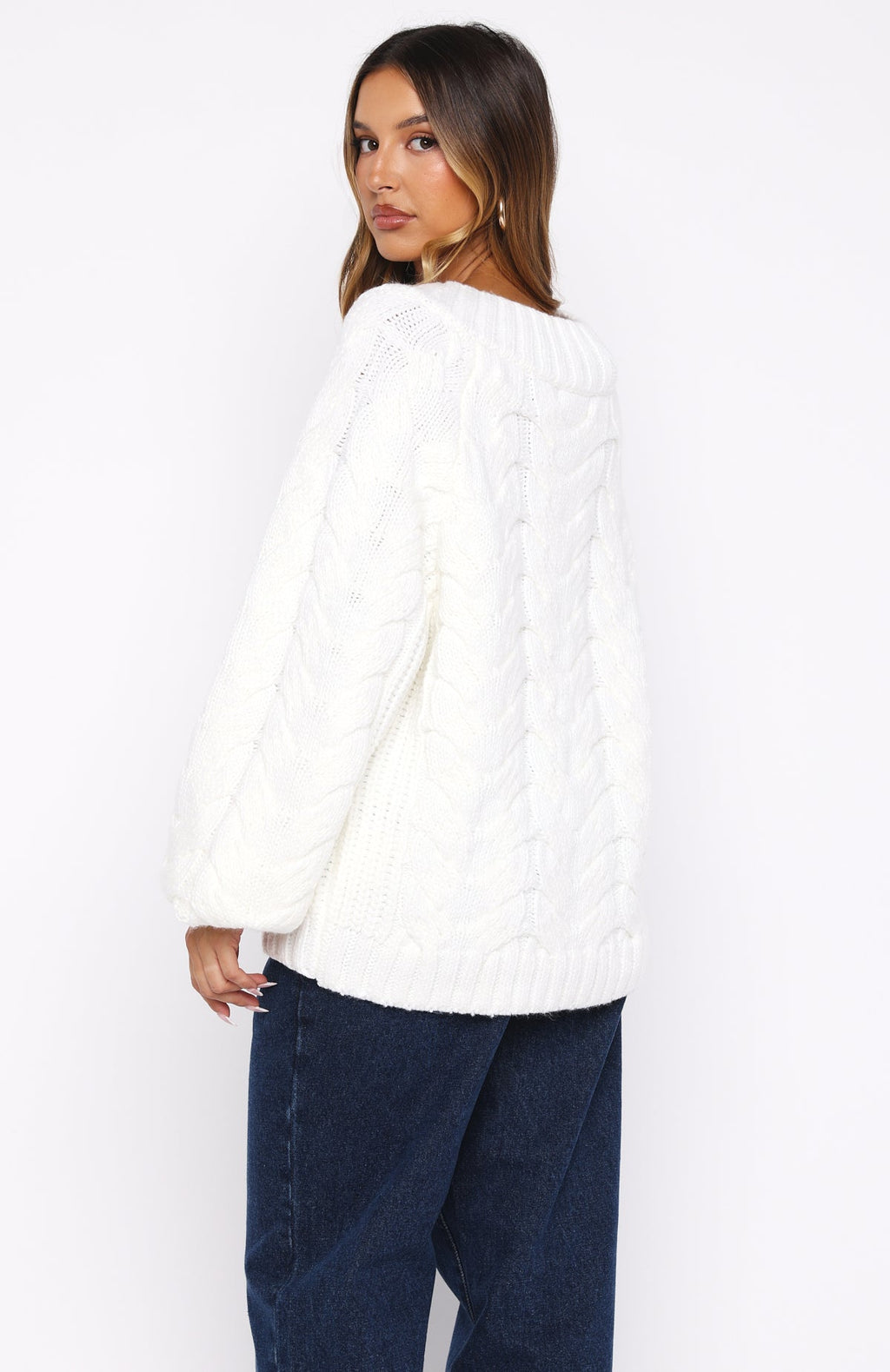 Trending Showfern Knit Sweater Off White