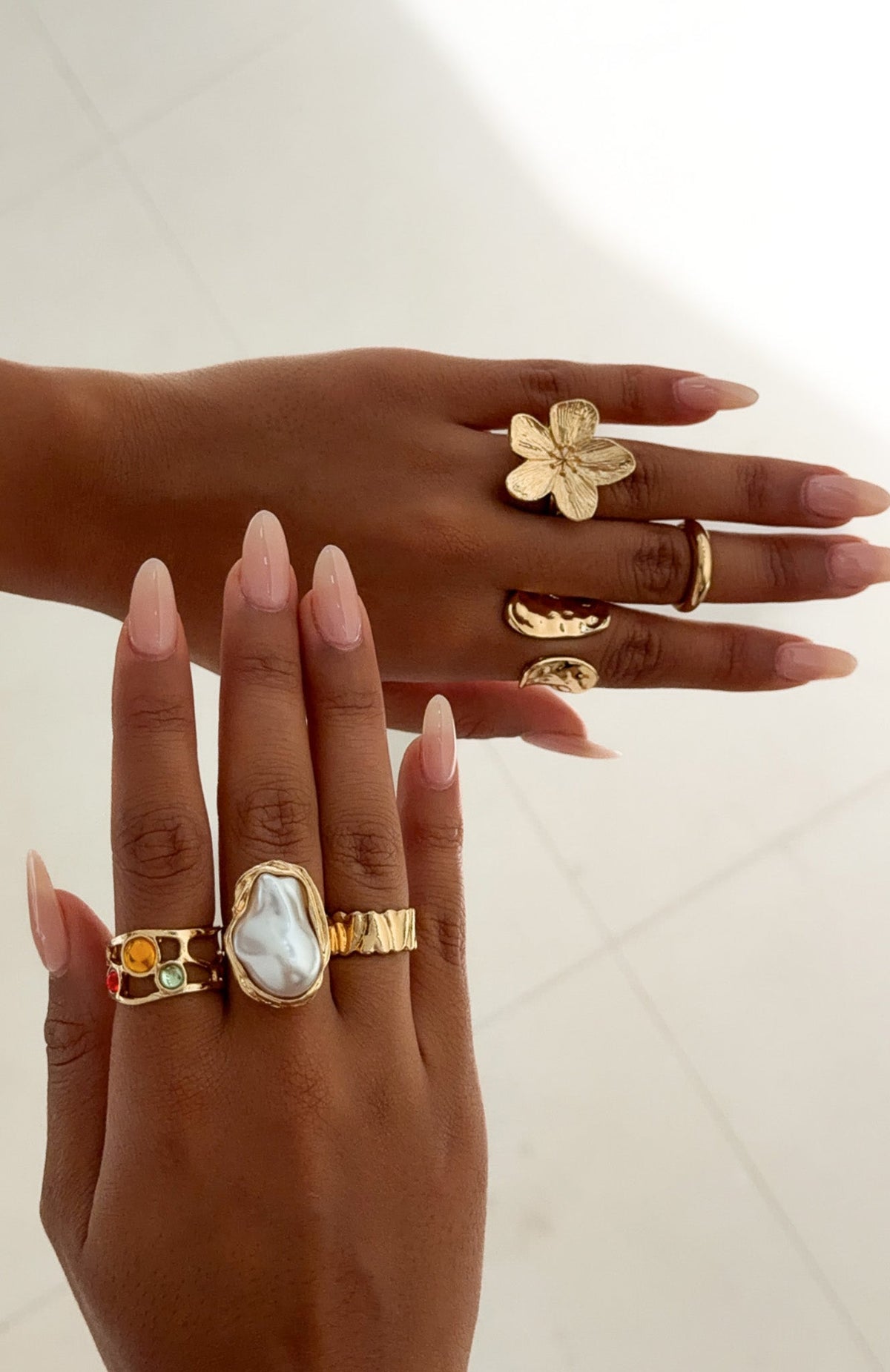 Trending Signe Ring Set Gold