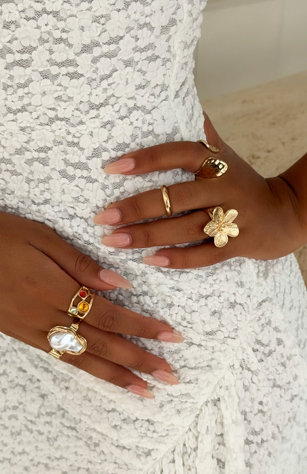 Trending Signe Ring Set Gold