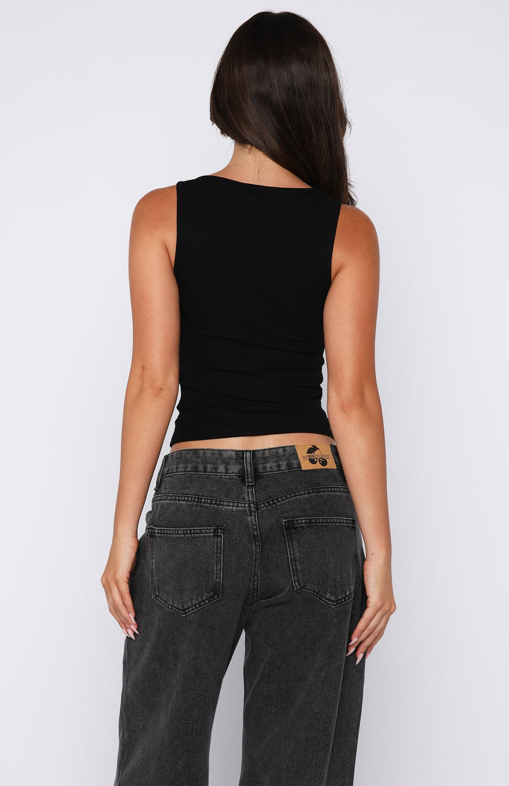 Trending Sinful Embrace Rib Tank Black