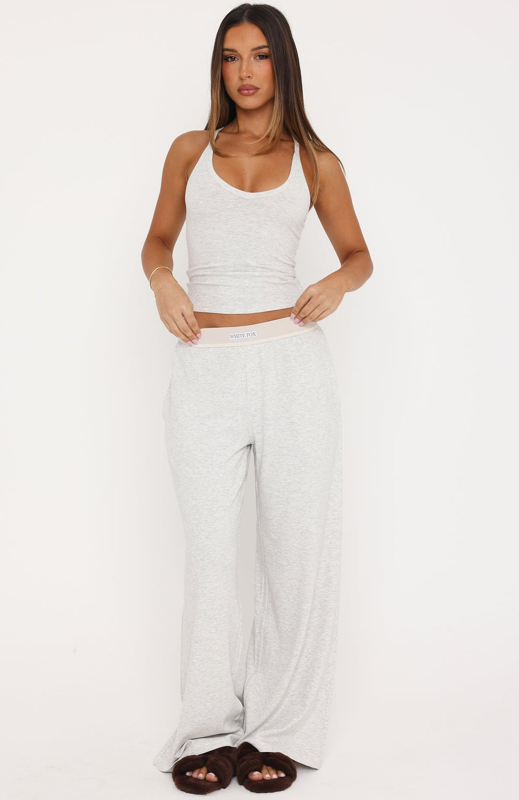 Trending Snooze Mode Pyjama Pants Light Grey Marle