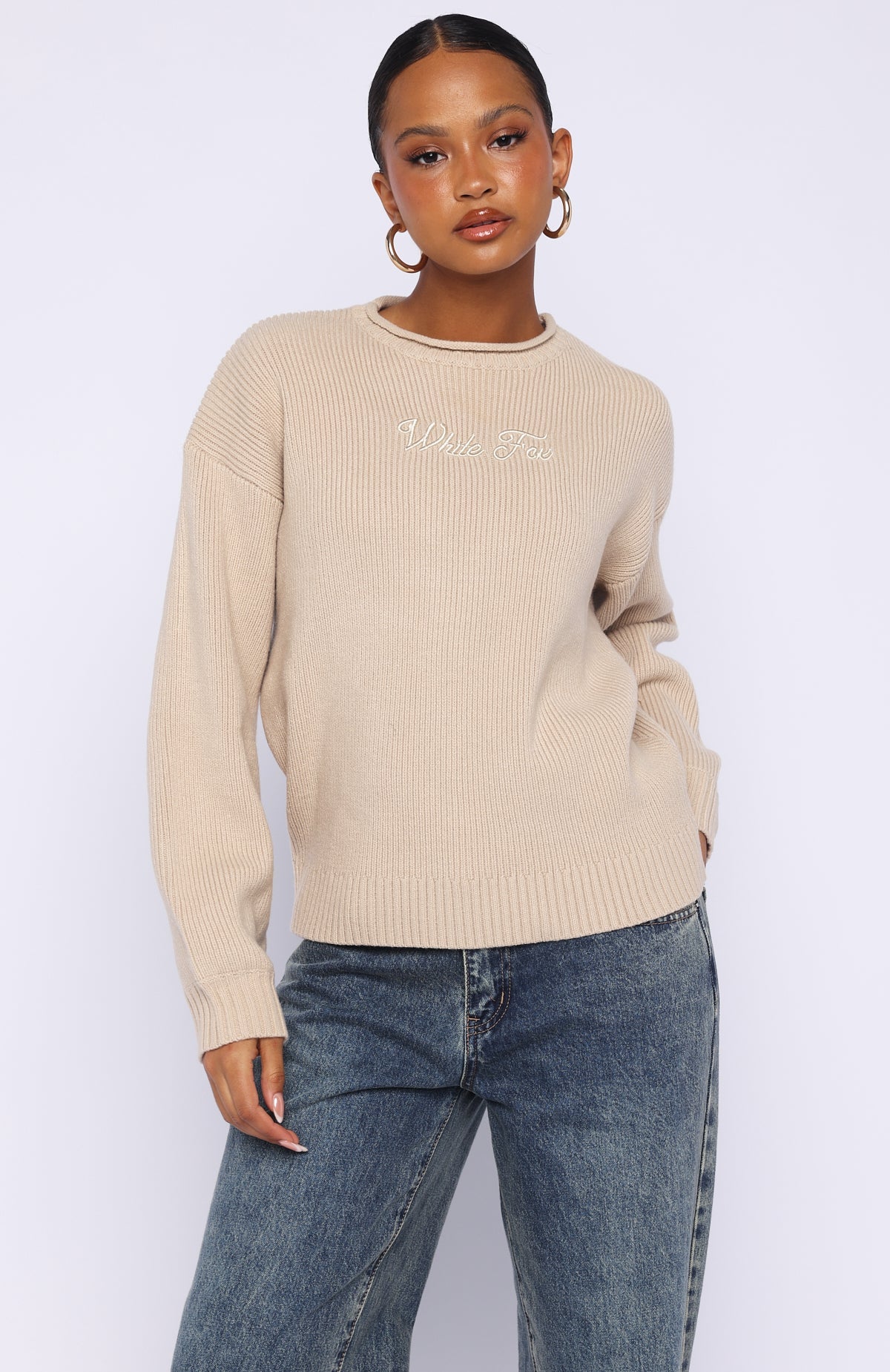 Trending Snow Dreams Knit Sweater Oat