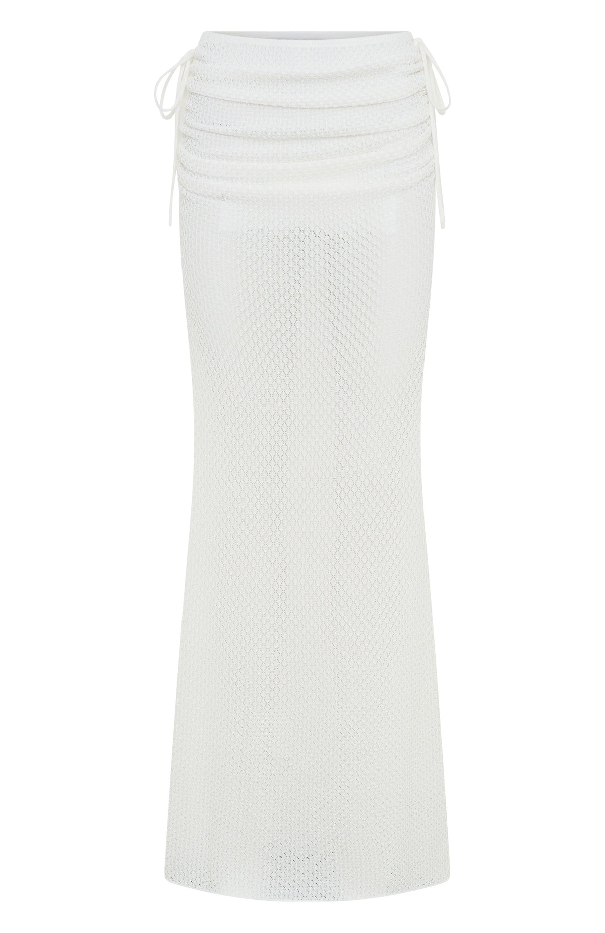 Trending Stand And Stare Knit Maxi Skirt White