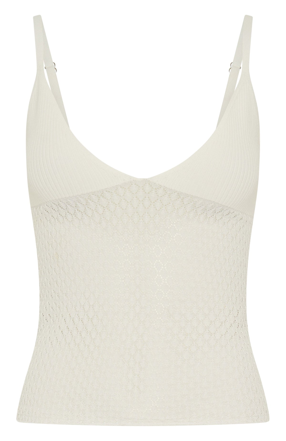 Trending Stand And Stare Knit Top White