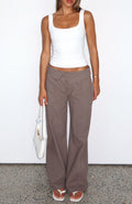 Trending Starlight Riot Low Rise Pants Mocha
