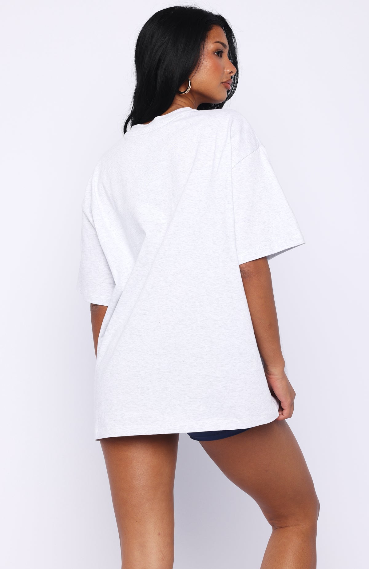 Trending Starting Fresh Oversized Tee Grey Marle