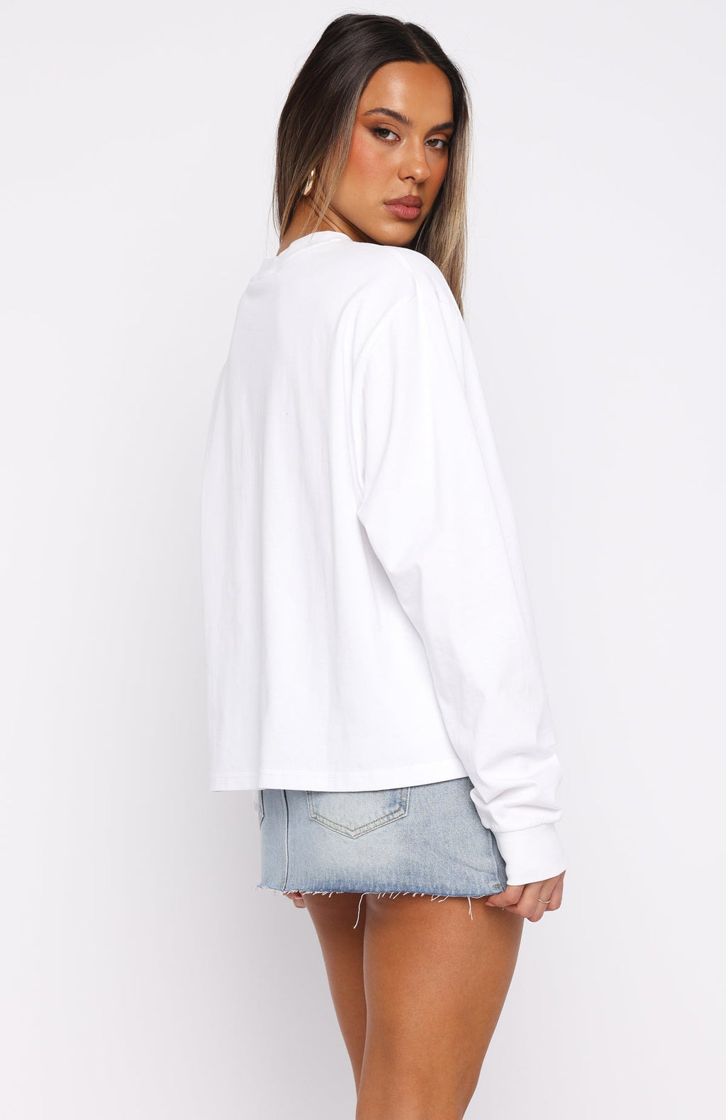 Trending Staying Ahead Long Sleeve Tee White