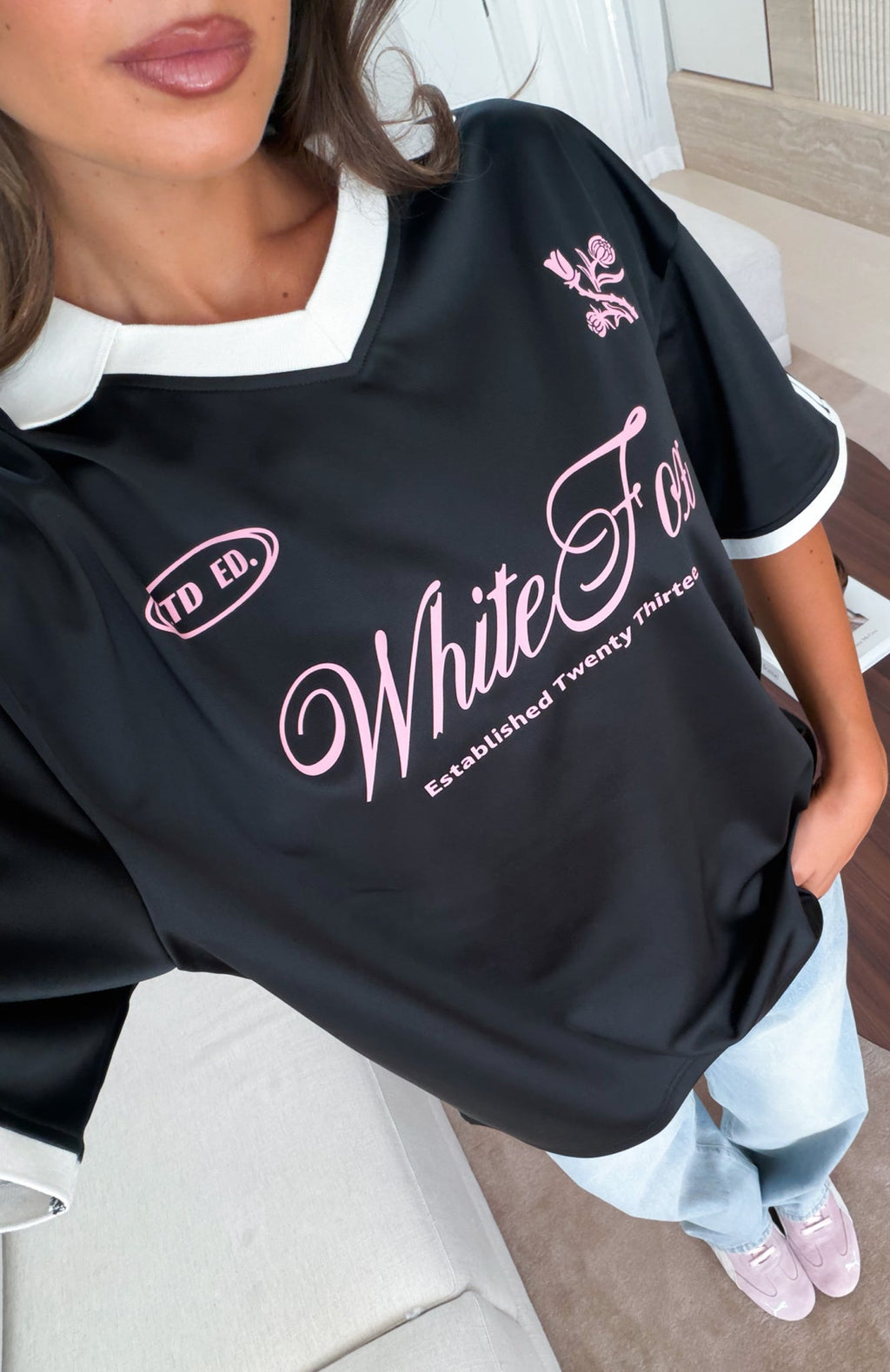 Trending Stolen Glances Oversized Jersey Black