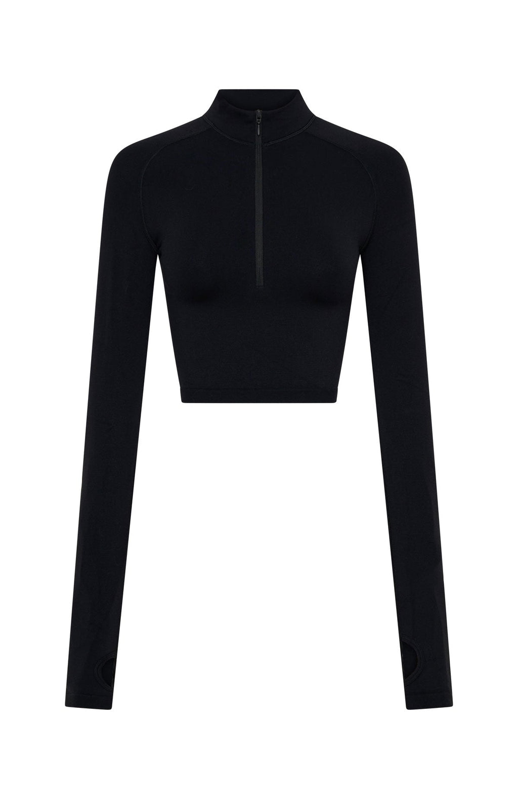 Trending Stride Seamless Zip Long Sleeve Black