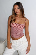Trending Sucker For You Top Pink Stripe