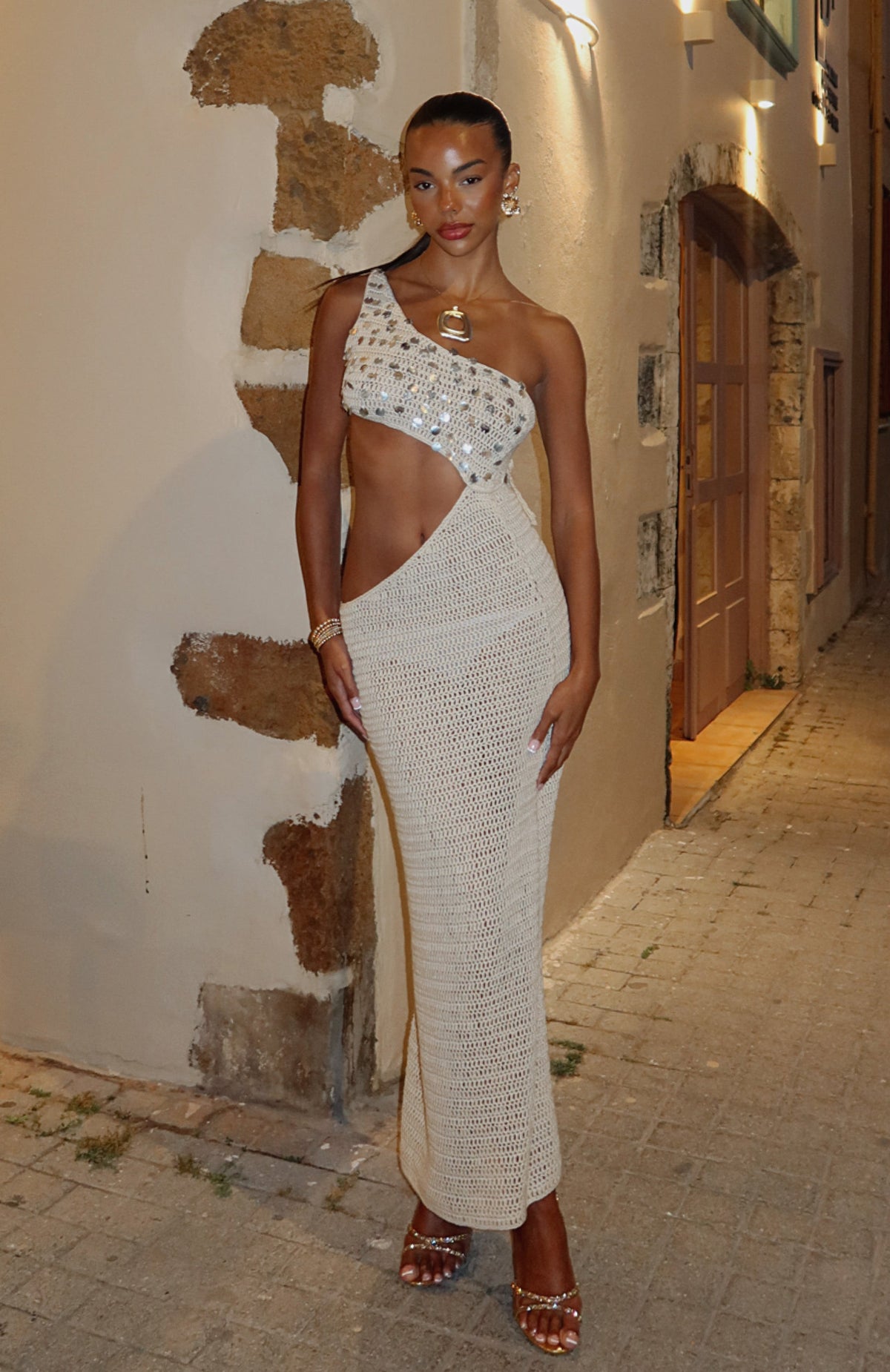 Trending Turritella Treasure Crochet Maxi Dress Shell