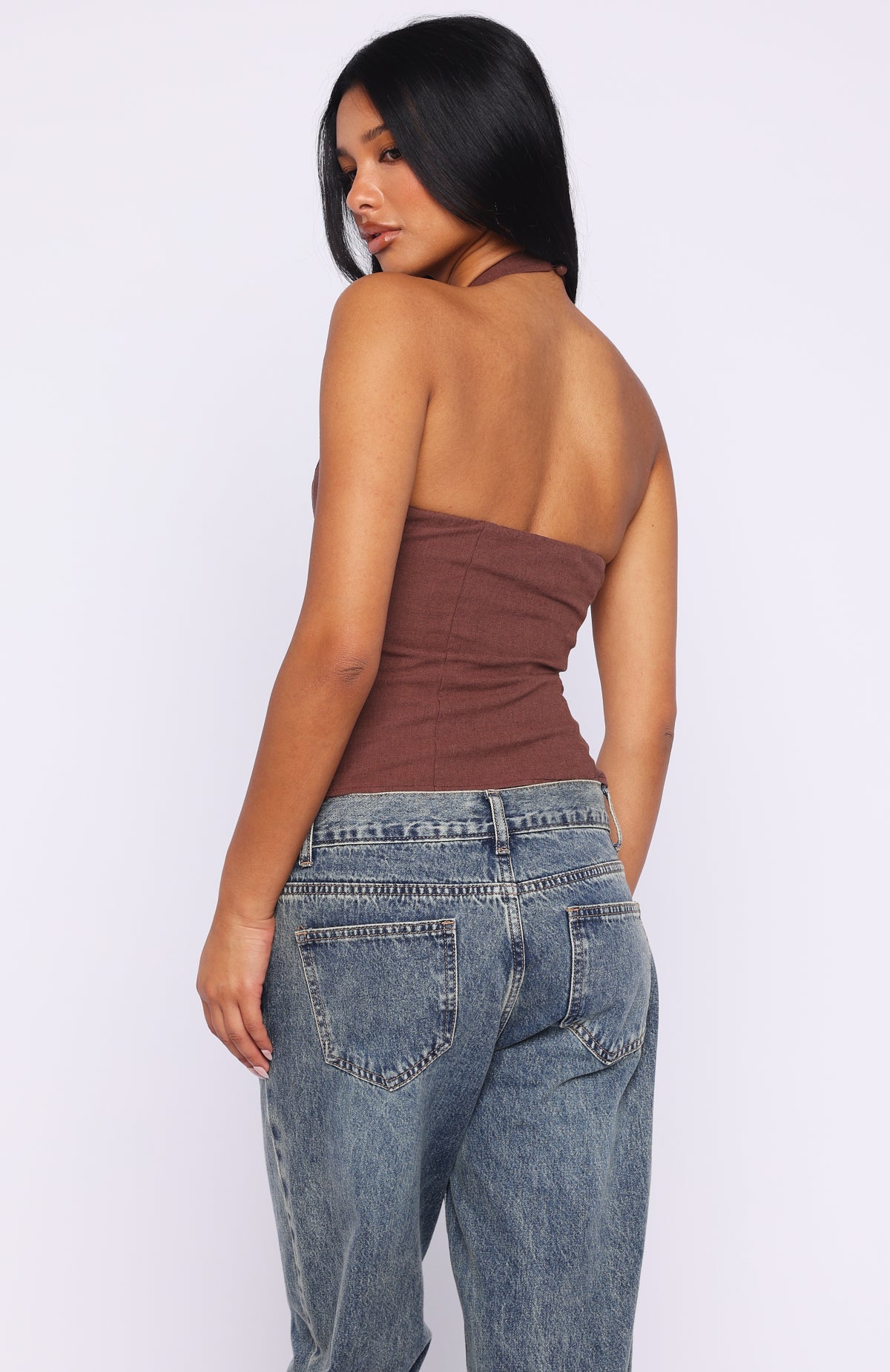 Trending Sweet All Over Halter Top Chocolate