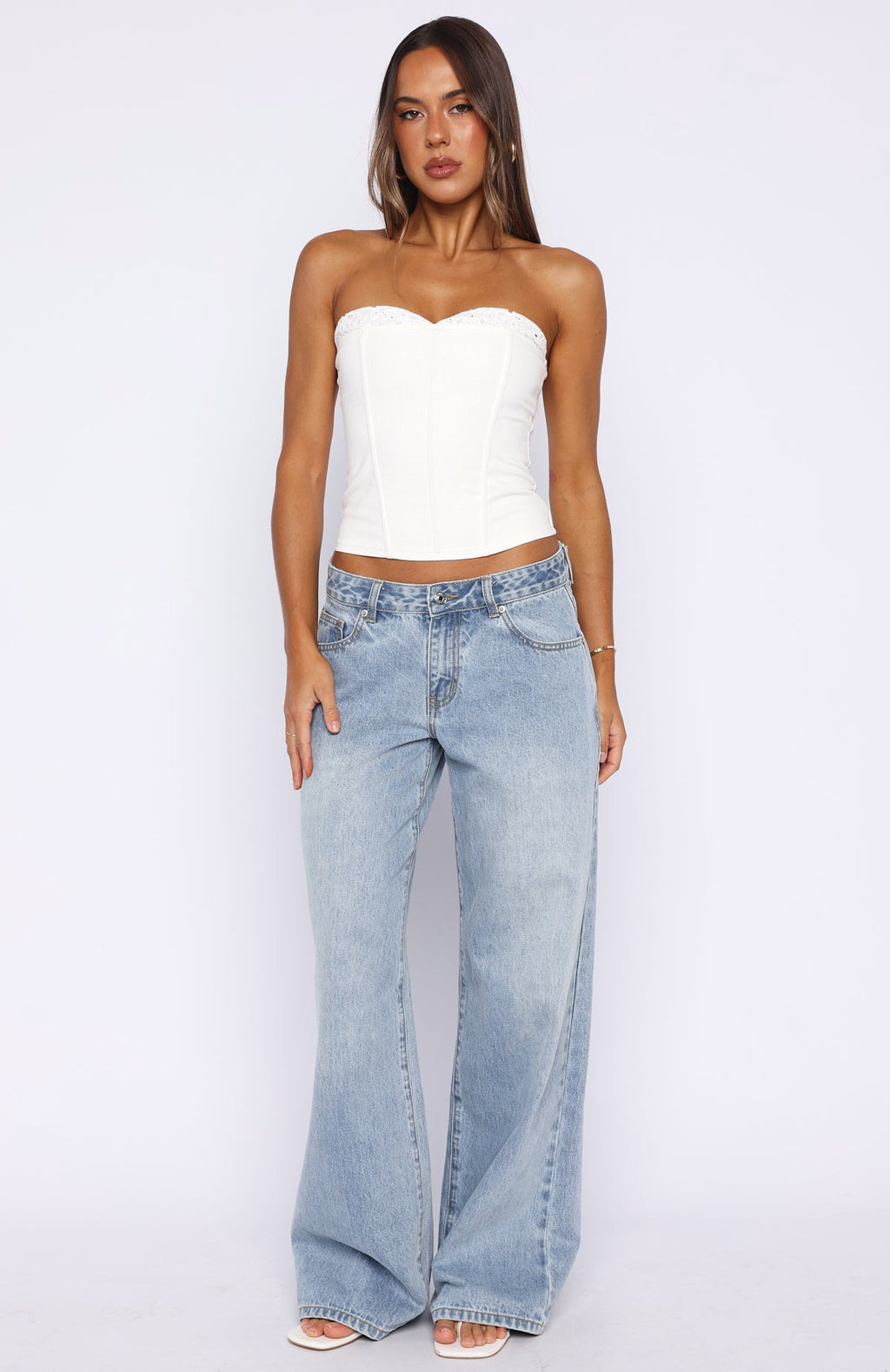 Trending Sweet Drift Strapless Bustier Cream