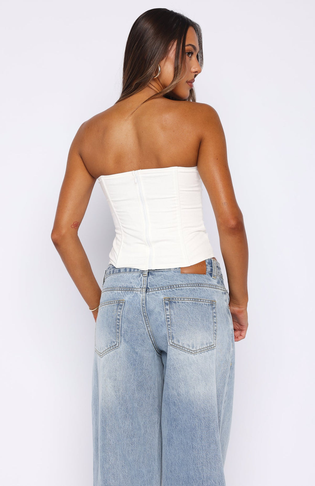 Trending Sweet Drift Strapless Bustier Cream