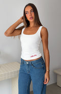 Trending Taking Risks Tank Top White