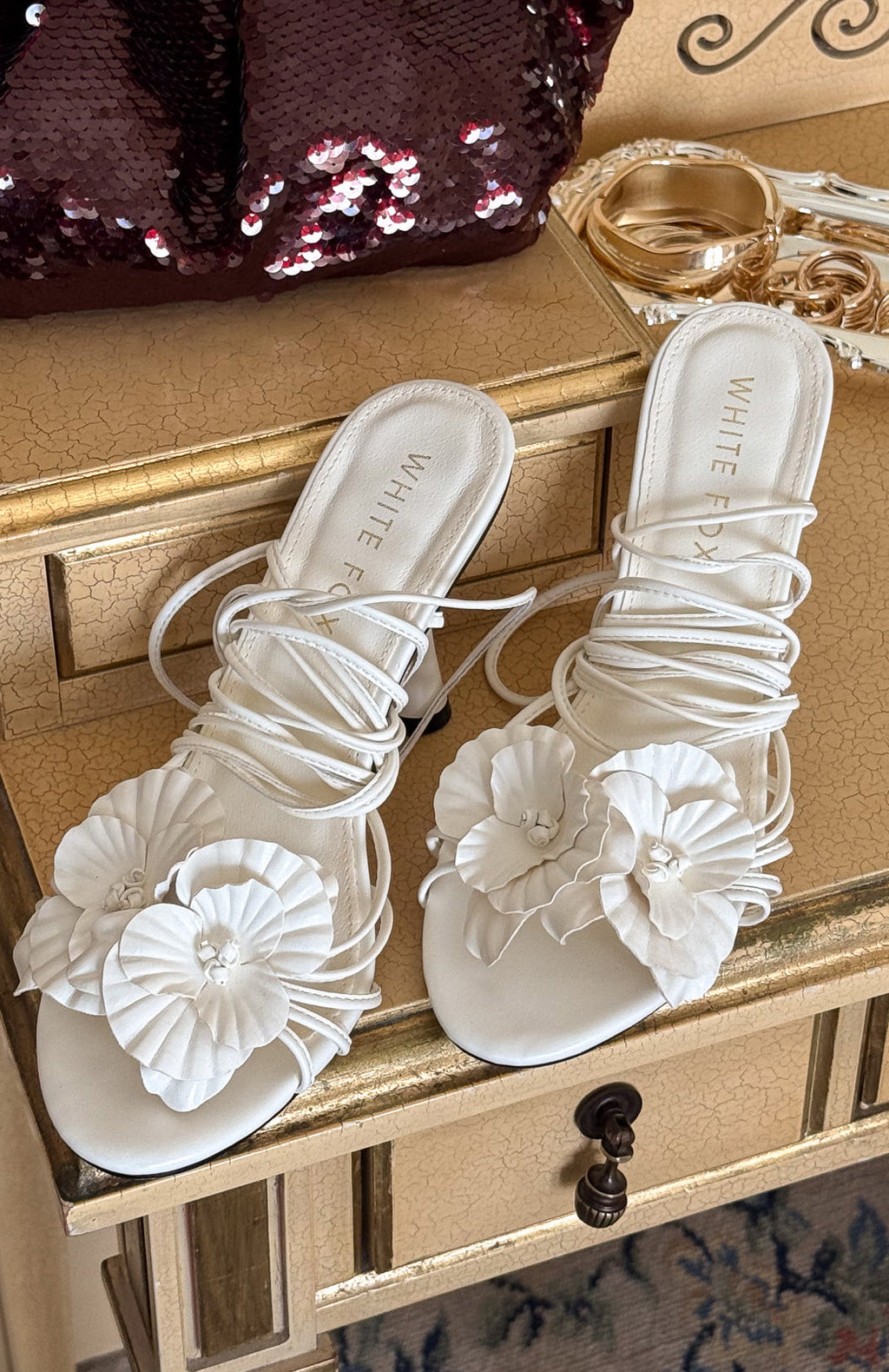 Trending Tempest Wrap Heels Off White