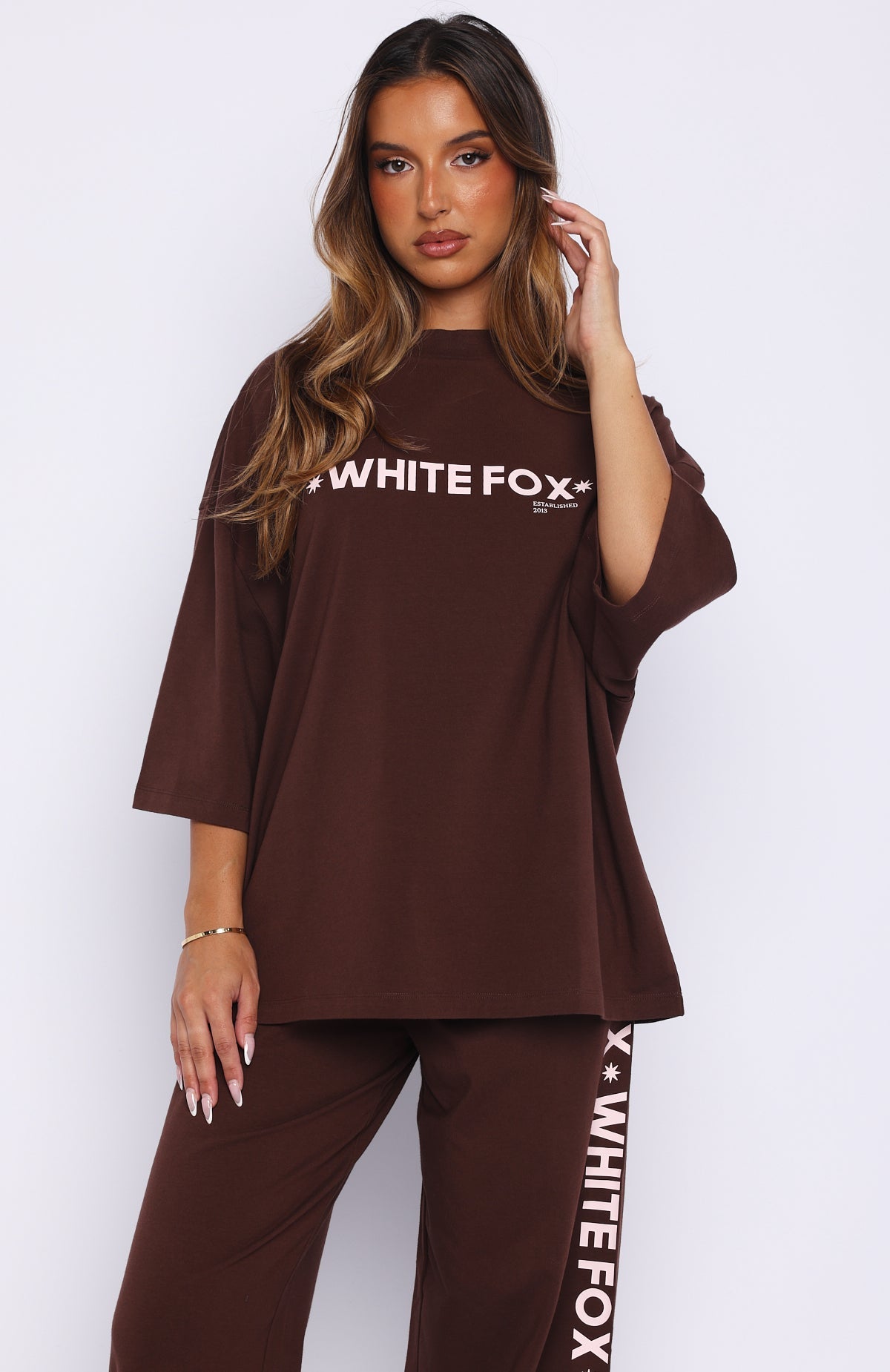 Trending Tender Hearts Oversized Tee Chocolate