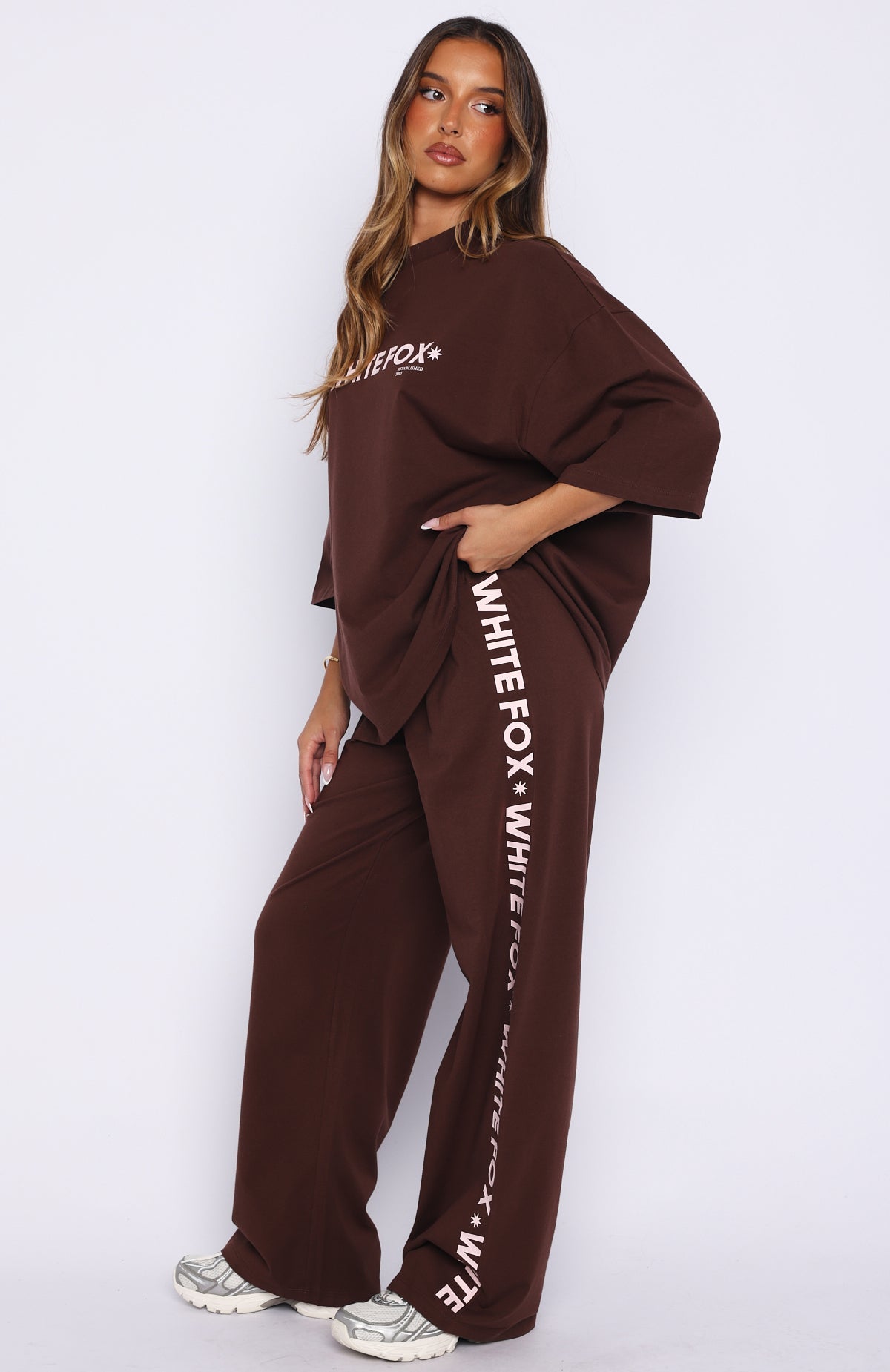 Trending Tender Hearts Track Pants Chocolate