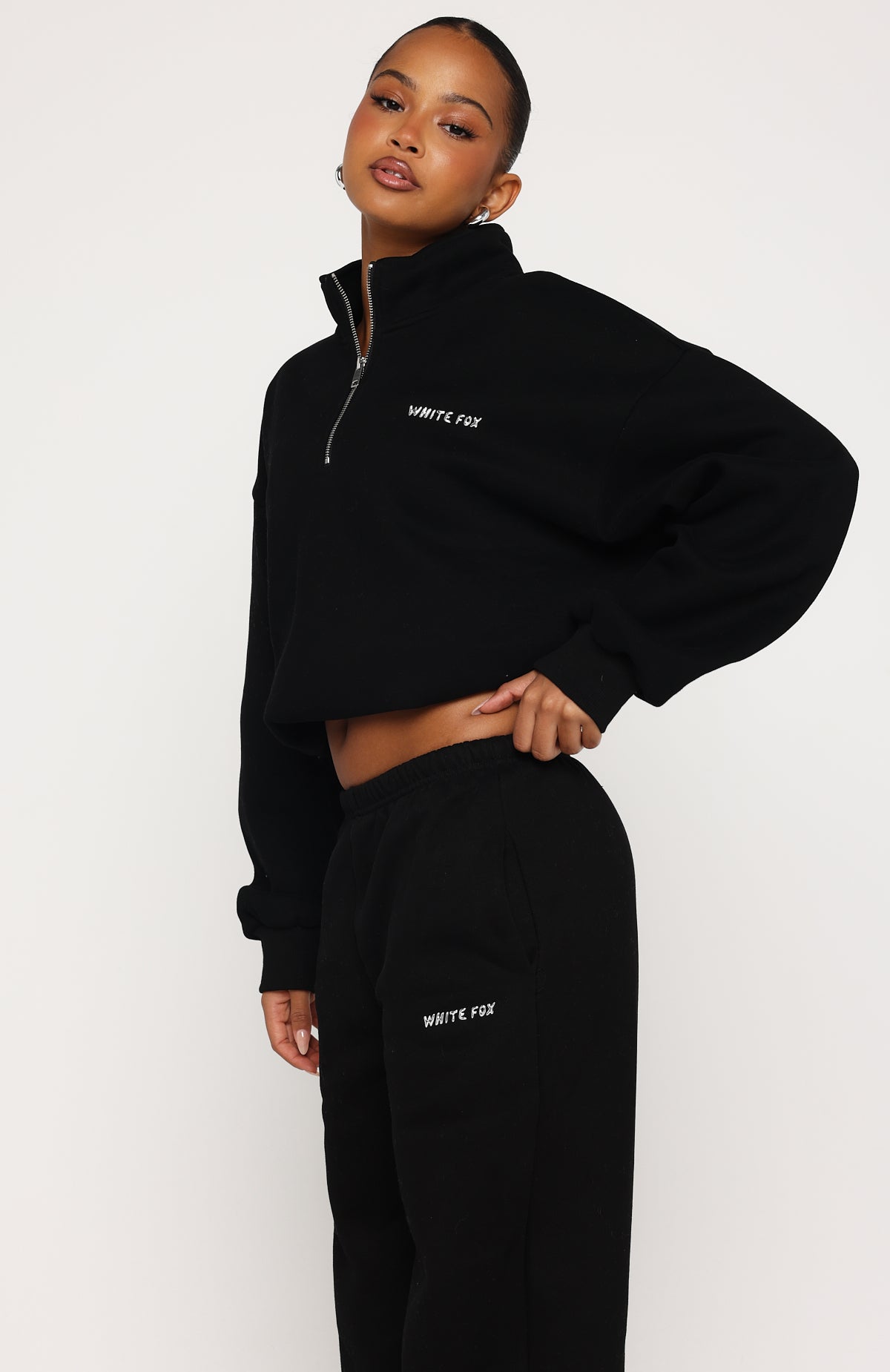 Trending Test Drive Boxy Quarter Zip Sweater Black