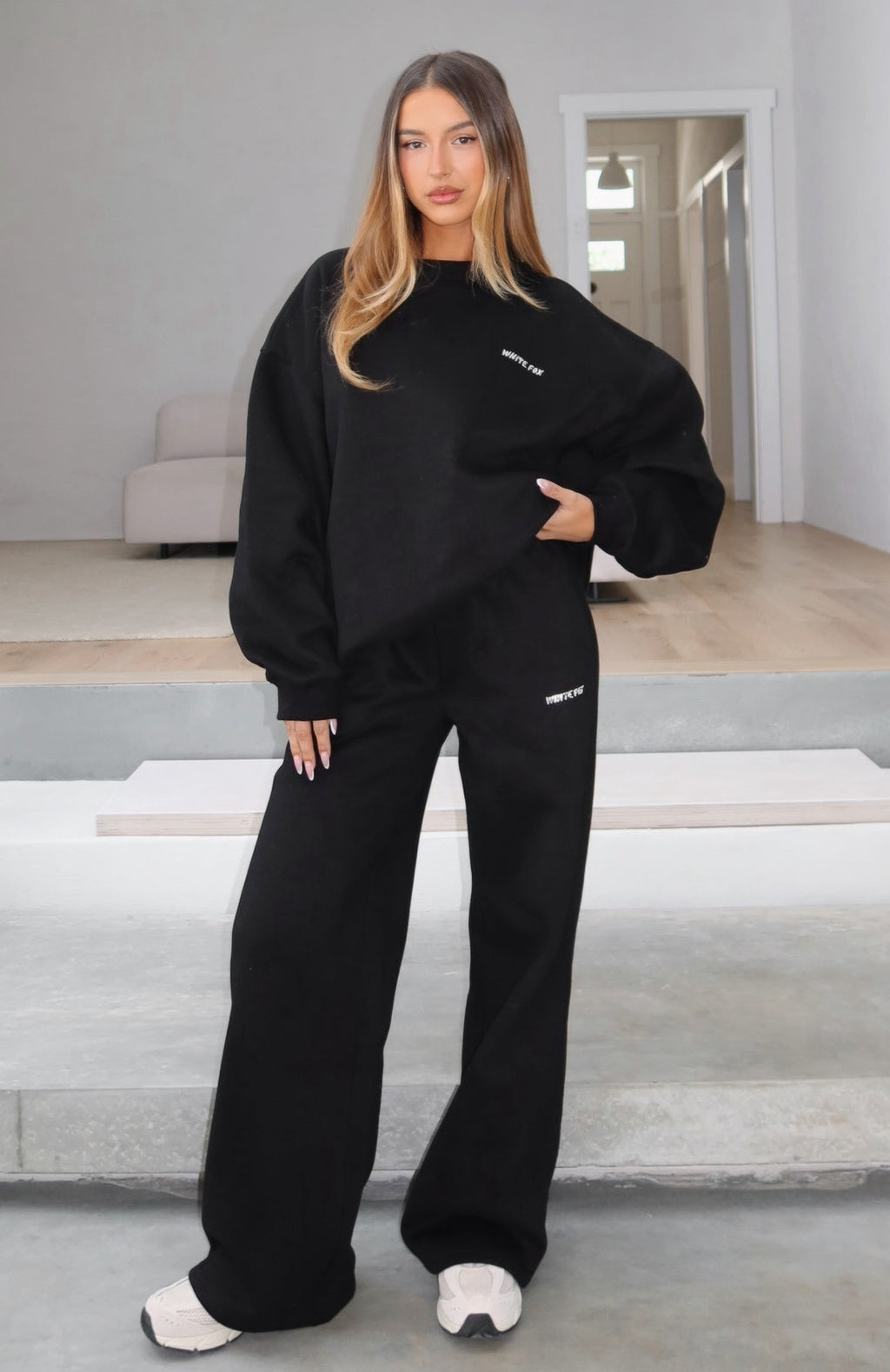 Trending Test Drive Wide Leg Sweatpants Black
