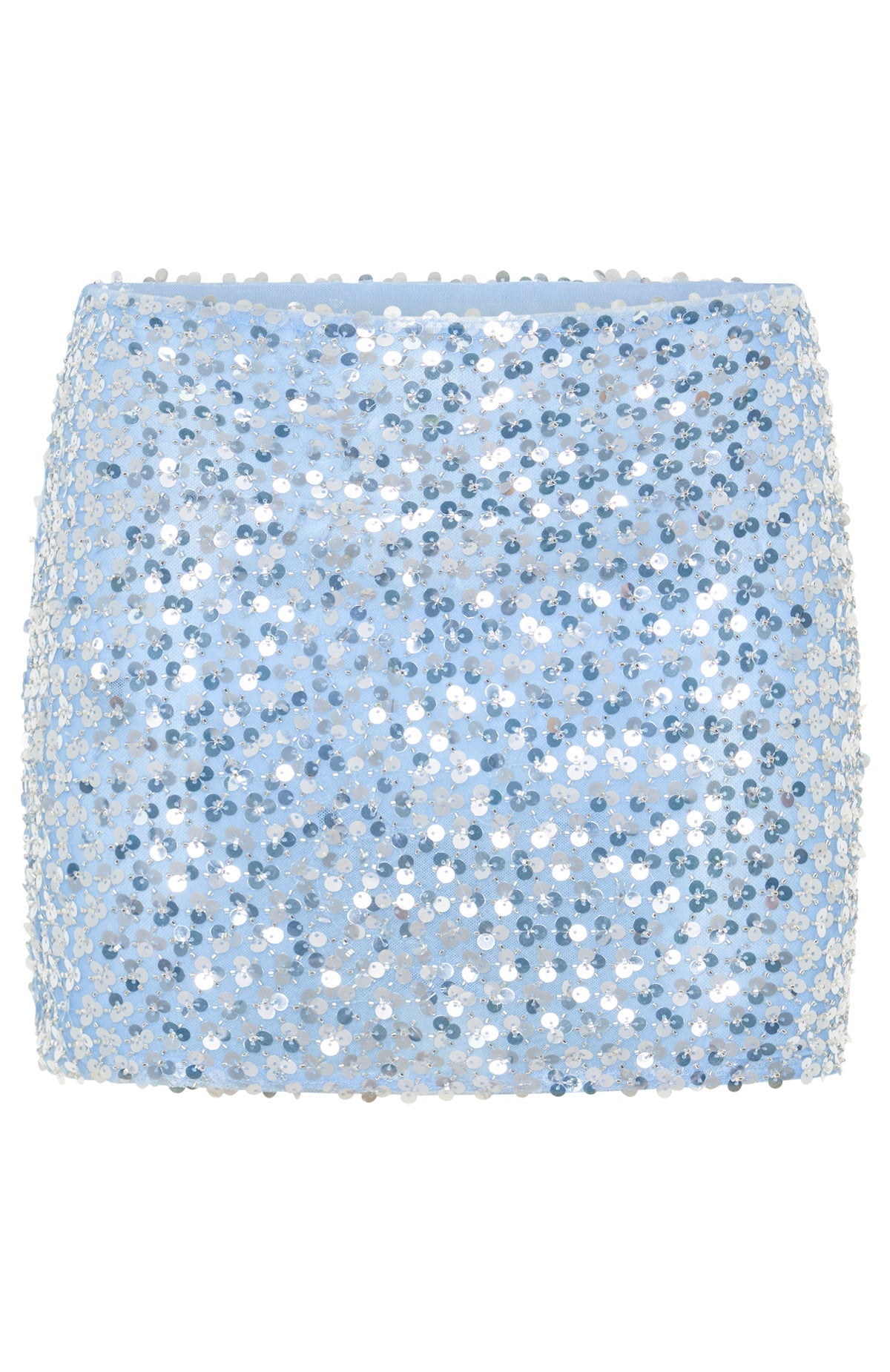 Trending Timeless Secrets Sequin Mini Skirt Misty Blue