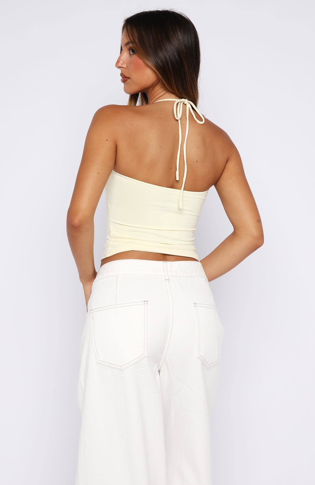Trending Timing Is Right Halter Top Lemon