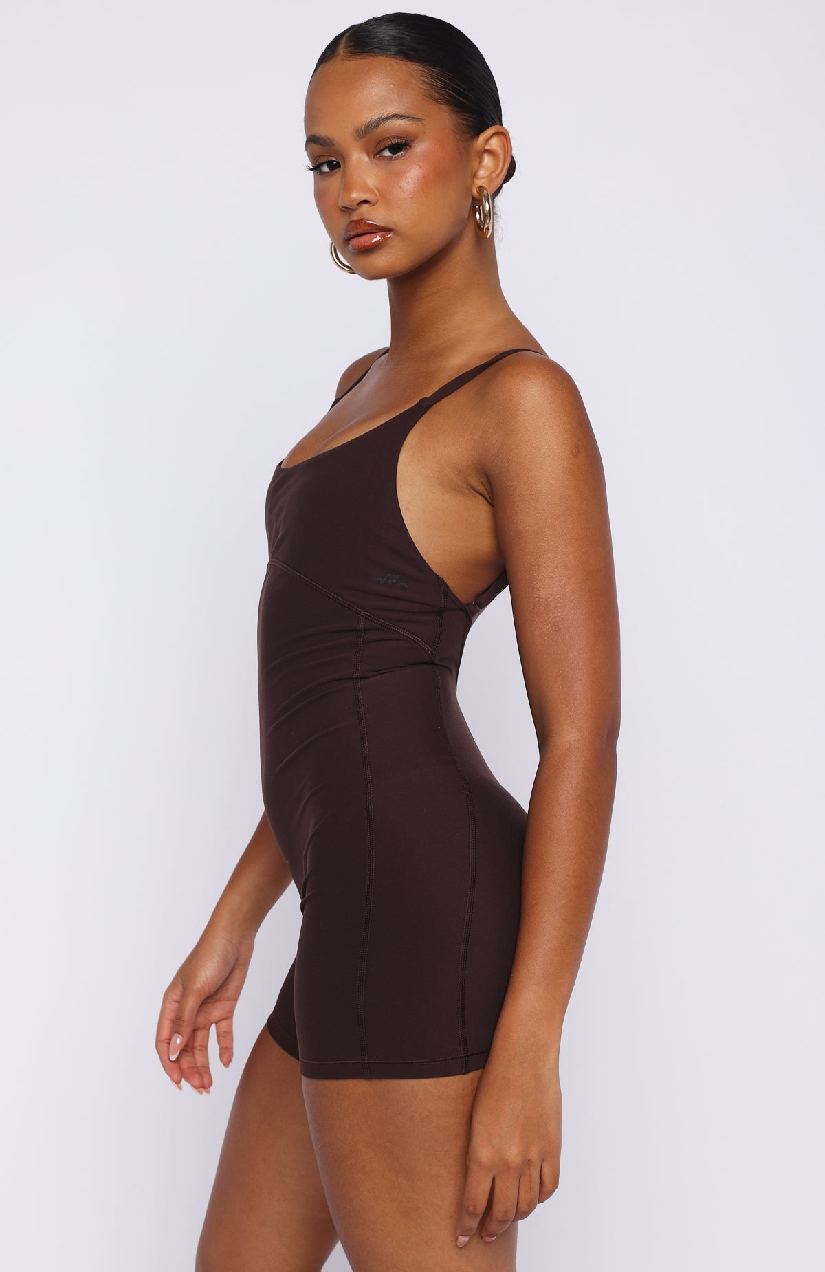Trending Track Playsuit Dark Chocolate