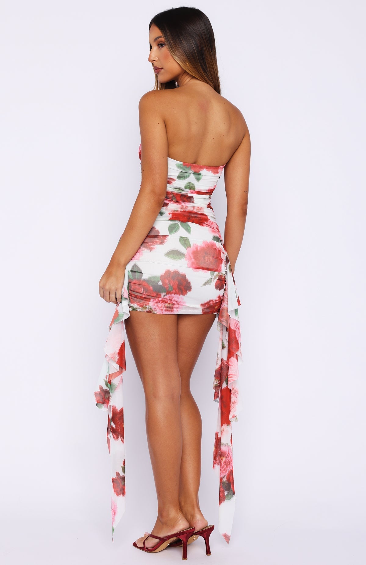 Trending Valentine Muse Strapless Mini Dress Heirloom Bloom