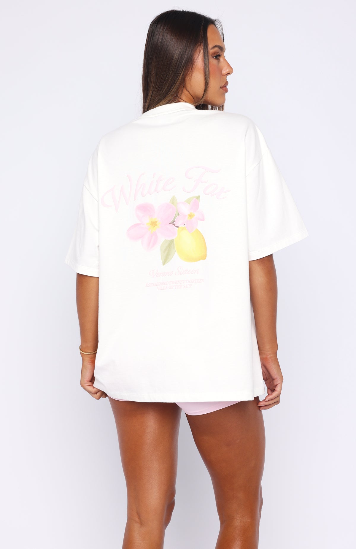 Trending Verano Sixteen Valeria Oversized Tee White