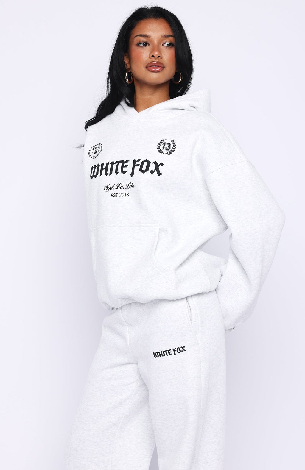 Trending Vibe Too High Oversized Hoodie Grey Marle